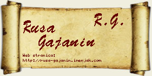 Rusa Gajanin vizit kartica